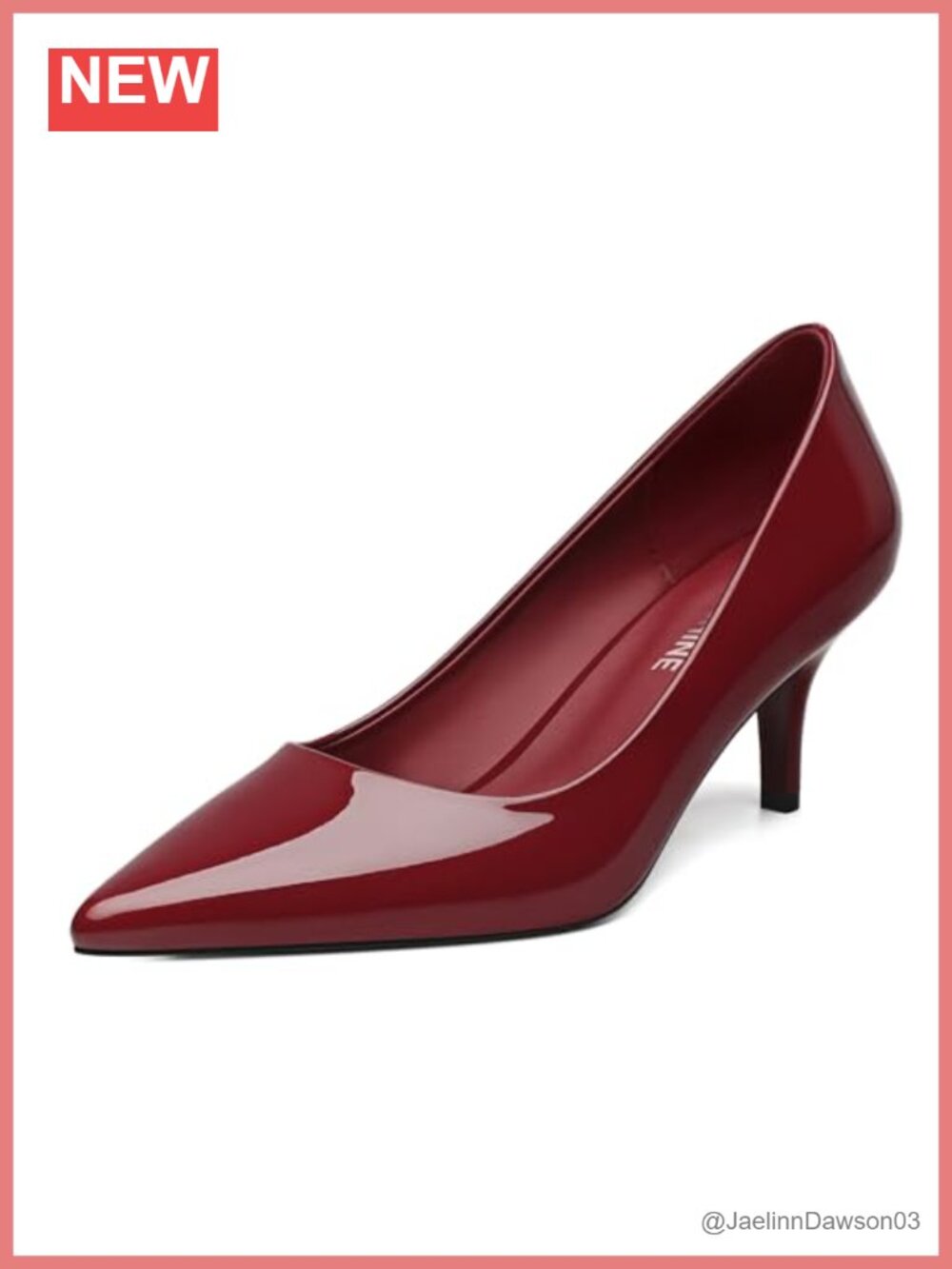 Patent Leather Pointed Toe Low Heel Pumps Women's Comfortable Dress Work Shoes